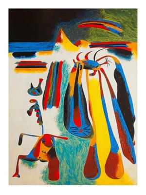 Kunstdruk Joan Miró - Paysan Catalan 60x80cm