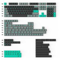 Keychron Cherry Profile Double-Shot PBT Full Keycap-Set - Hacker Mint keycaps 219 Stuks, ANSI & UK ISO Layout