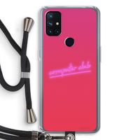 Vice Glow: OnePlus Nord N10 5G Transparant Hoesje met koord