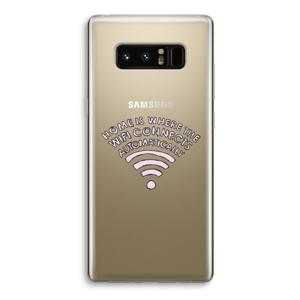 Home Is Where The Wifi Is: Samsung Galaxy Note 8 Transparant Hoesje