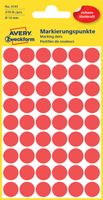 Avery Gekleurde Markeringspunten, rood, Ø 12,0 mm, permanent klevend - thumbnail