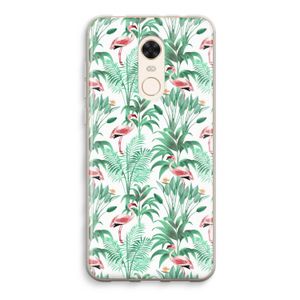Flamingo bladeren: Xiaomi Redmi 5 Transparant Hoesje