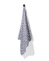 HEMA Theedoek 65x65 katoen grijs stip (zwart/wit)