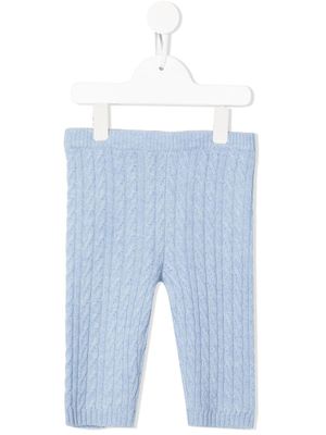 N.PEAL KIDS legging en maille torsadée - Bleu
