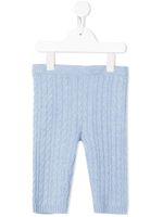 N.PEAL KIDS legging en maille torsadée - Bleu - thumbnail