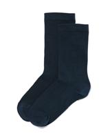 HEMA Dames Sokken Met Biologisch Katoen - 2 Paar Donkerblauw (donkerblauw) - thumbnail