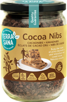TerraSana Raw cacao nibs in glas bio 230 Gram