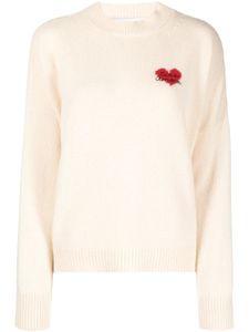 Giada Benincasa pull en laine mérinos à logo intarsia - Blanc