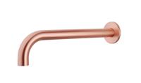 Wiesbaden inbouw-uitloop rond 30cm 1/2&apos;&apos; geborsteld koper