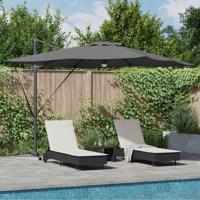 VidaXL Roma parasol met led-striplichten antraciet 286 x 284 x 270 cm