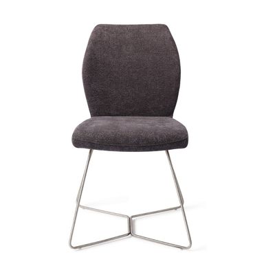 Jesper Home Ikata eetkamerstoel Almost Black beehive steel