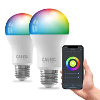 Calex 5001002750 LED-lamp Blauw, Groen, Rood, Warm wit 4000 K 9,4 W E27 F