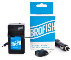 Brofish 03.001.00 batterij-oplader Batterij voor aktiesportcamera AC, Sigarettenaansteker