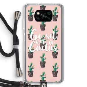 Cactus quote: Xiaomi Poco X3 Pro Transparant Hoesje met koord