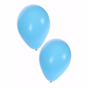 10x stuks lichtblauwe ballonnen 25 cm