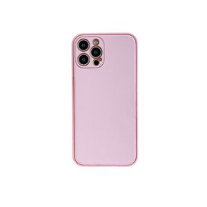 iPhone 12 Pro Max hoesje - Backcover - Luxe - Kunstleer - Roze