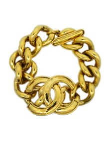 CHANEL Pre-Owned bracelet en maille gourmette (1994) - Or