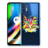 Motorola Moto G9 Plus Telefoonhoesje met Naam Cat Color