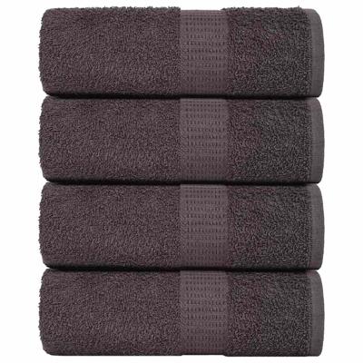 VidaXL Zeepdoekjes 4 st 30x30 cm 360 g/m² 100% katoen antracietkleurig