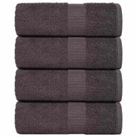 VidaXL Zeepdoekjes 4 st 30x30 cm 360 g/m² 100% katoen antracietkleurig