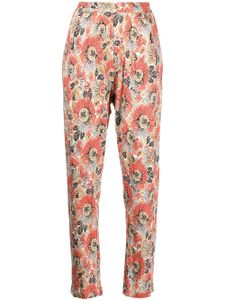 Rosetta Getty pantalon slim à fleurs - Rouge