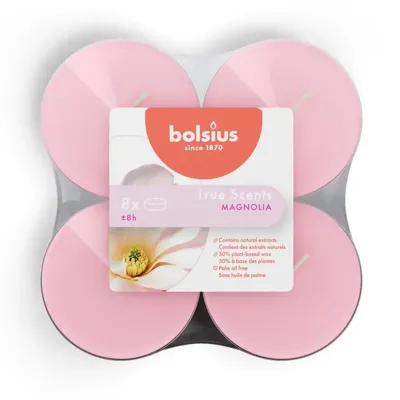 Bolsius geurtheelicht maxi true scents magnolia 8 stuks