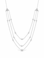 Yoko London collier Sleek en or blanc 18ct orné de perles d'eau douce et de diamants - Argent