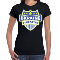 Oekraine supporters t-shirt - zwart - voor dames - Ukraine - landen shirts - kleding - sport
