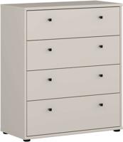 TEMPRA Commode - Zandkleur - 4 laden - B 73,7 × D 34,8 × H 85,5 cm