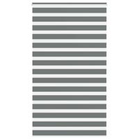 VidaXL Zebra rolgordijn 130x200 cm stofbreedte 125,9 cm donkergrijs