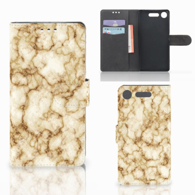 Sony Xperia XZ1 | Bookcase | Marmer Goud