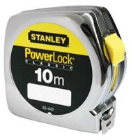 Stanley rolbandmaat powerlock abs meetlint (chroom, 10 meter, breedte 25mm)