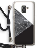 Combinatie marmer: Samsung Galaxy A8 (2018) Transparant Hoesje met koord