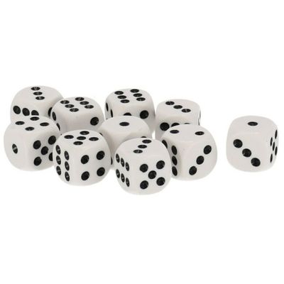 Speelgoed spellen Dobbelstenen wit 30x stuks