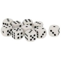 Speelgoed spellen Dobbelstenen wit 30x stuks