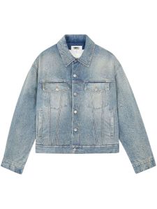 MM6 Maison Margiela veste en maille à coutures contrastantes - Bleu