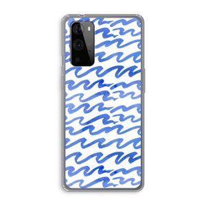 Blauwe golven: OnePlus 9 Pro Transparant Hoesje