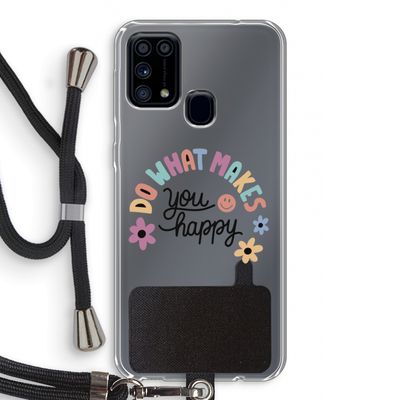 Happy days: Samsung Galaxy M31 Transparant Hoesje met koord