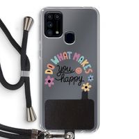 Happy days: Samsung Galaxy M31 Transparant Hoesje met koord