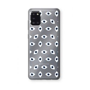 Eyes pattern: Samsung Galaxy A31 Transparant Hoesje