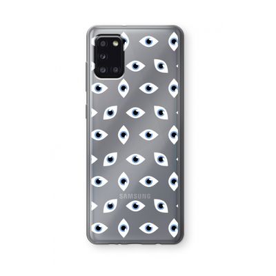 Eyes pattern: Samsung Galaxy A31 Transparant Hoesje