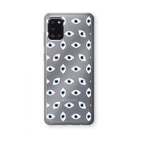 Eyes pattern: Samsung Galaxy A31 Transparant Hoesje