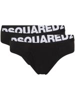 DSQUARED2 lot de deux slips à bande logo - Noir - thumbnail