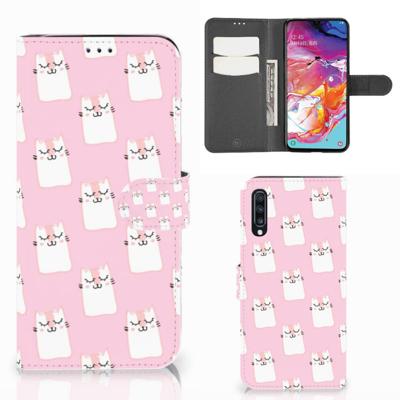 Samsung Galaxy A70 | Telefoonhoesje | Met pasjeshouder | Sleeping Cats