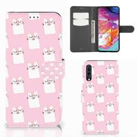 Samsung Galaxy A70 | Telefoonhoesje | Met pasjeshouder | Sleeping Cats