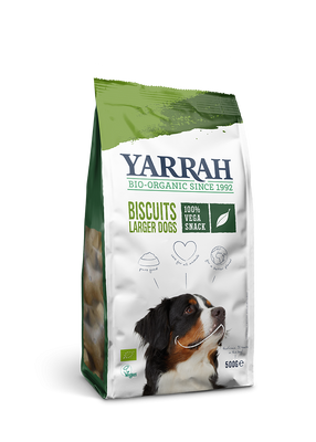 Yarrah biologische vegan hondenkoekjes voor grotere honden 500gr