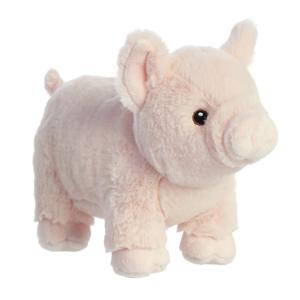 Varkens/biggen pluche knuffel - roze - 24 cm