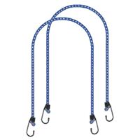 ProPlus Bagagespin/snelbinders set van 2x stuks - met haken - 80 cm - elastisch - fiets/auto/motor