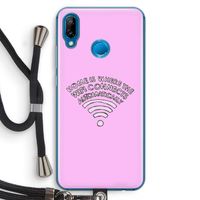 Home Is Where The Wifi Is: Huawei P20 Lite Transparant Hoesje met koord