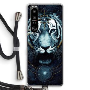 Darkness Tiger: Sony Xperia 1 III Transparant Hoesje met koord